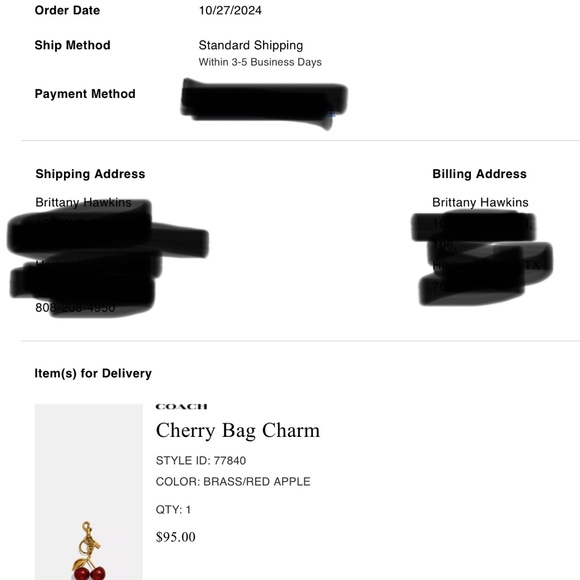 Coach cherry charm - Picture 3 of 3